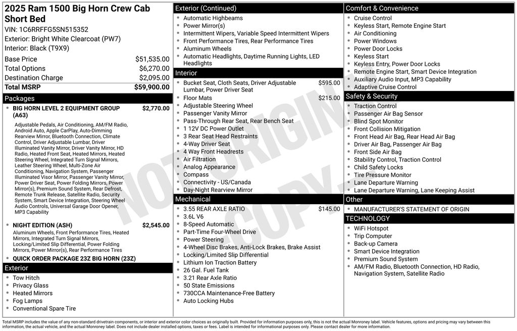 ram ram 1500 pickup 2025 1C6RRFFG5SN515352 image ram ram 1500 pickup 2025 1C6RRFFG5SN515352 image